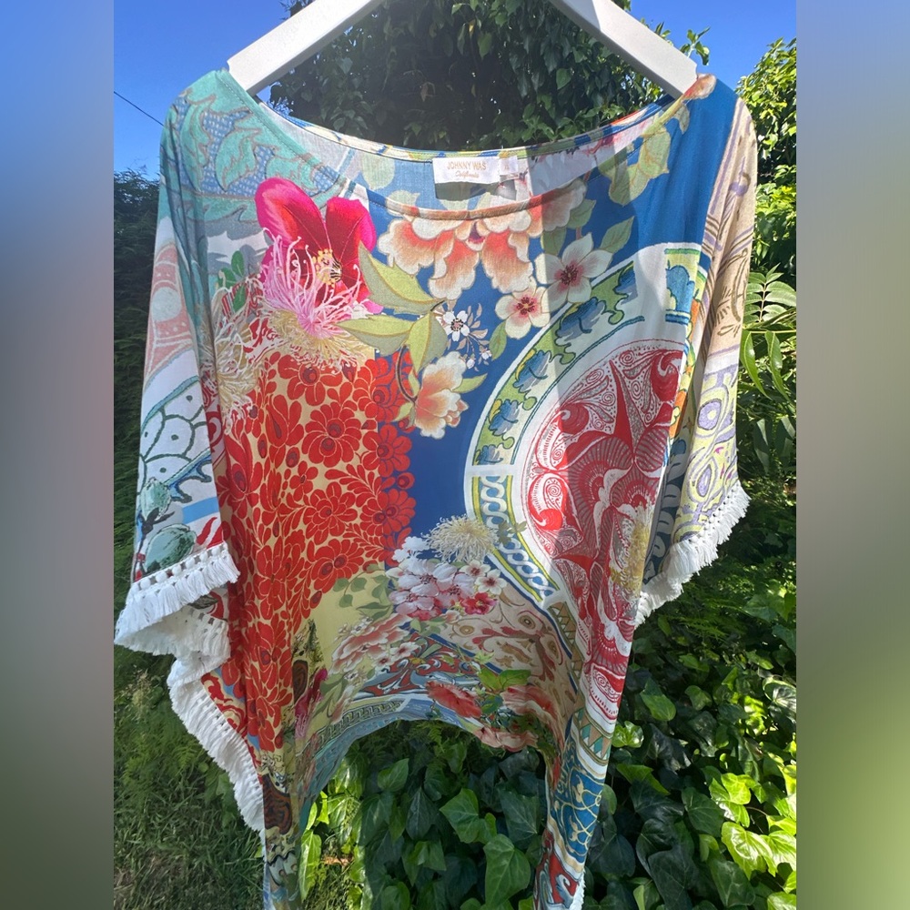 Johnny Was Multicolor Floral Tunic